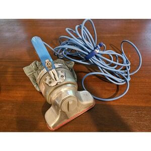 Vintage Royal Prince Hand Vacuum Cleaner Model 501 Silver Blue Metal Handheld